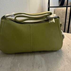 Olive Green Leather Handbag